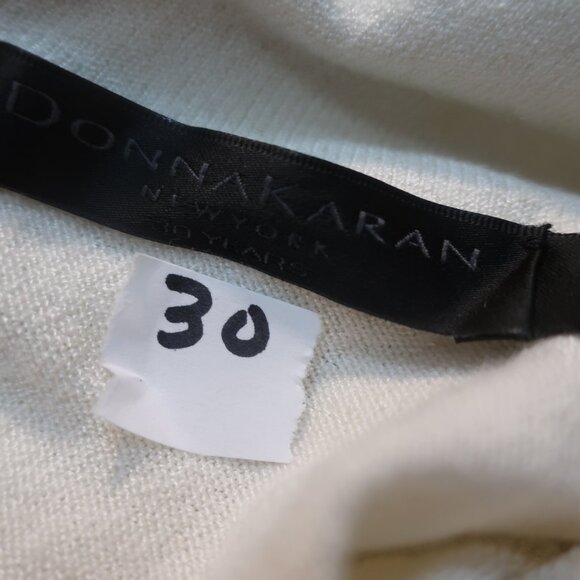 Womens Donna Karan Black Label Ivory Mix Media 2 Pc Set Cardigan Tank Sweater M - Picture 12 of 16